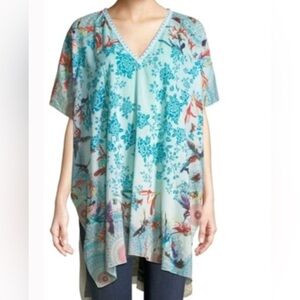 Johnny Was Humming Bird Poncho Cover Up, Open Shoulders